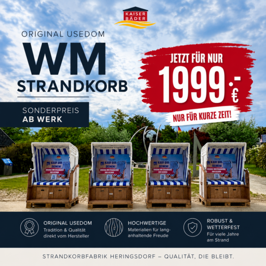 Sonderedition - WM-Strandkorb - nur 10 Stück vorrätig